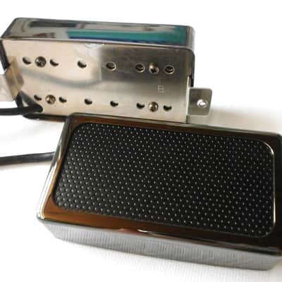 Humbucker Pickups SET BLACK CHROME / BLACK FOIL PAF Q Pickups Custom Shop Fits Gibson Epi Greco Ibanez image 6