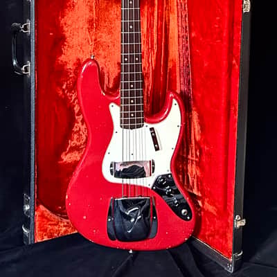 RARE Pre-CBS ‘64 Fender Jazz Bass in Orig’l Dakota Red w Matching Headstock image 2