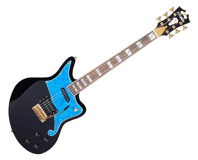 D'Angelico Deluxe Bedford Offset P90 with Tremolo Solid Black image 2