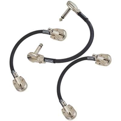 MXR DCP06 Instrument and Pedalboard Patch Cables, Right Angle, 6", 3-Pack image 2