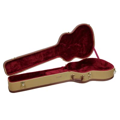 Crossrock Acoustic Bass Guitar Hard Case, Vinyl Leatherette With a Semi-Vintage Look, Tweed image 3