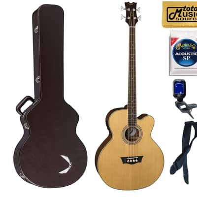 Dean 4 String A/E Bass, Spruce Top/Natural, EABC, Hard Case Bundle image 1