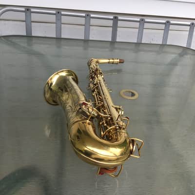 SUMMER DEAL FANTASTIC CONN STENBERG PORTRAIT GOLD PLATED ALTO SAXOPHONE " THE TRAVLIN' GYPSY "1924 FINISH 00 NEW PADS image 5