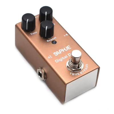 SAPHUE Digital Delay Guitar Effects Pedal Effect Pedals Time/Level/Repeat Knob with Steel Metal Shell Mini Single Type Dc 9V with True Bypass Switch for Multi Electric Guitar Kit image 1