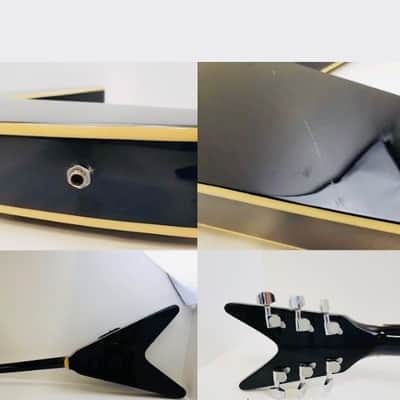 Dean Dean VCO CBK Flying V Acoustic / Electric Guitar 2008 Black image 3