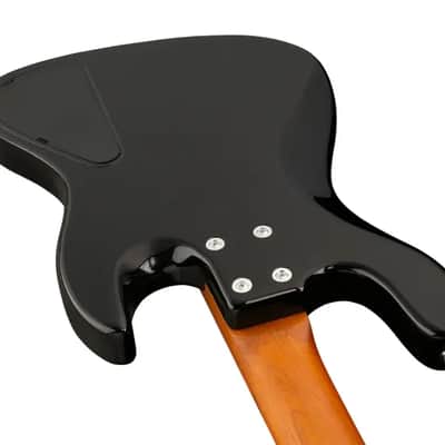 Sadowsky MetroExpress 21-Fret Vintage J/J Bass, Morado Fingerboard, Fretless With Lines, Lefthand, 4-String - Solid Black High Polish image 6
