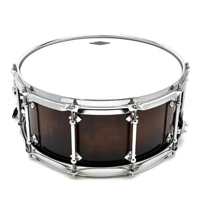 Craviotto Private Reserve Curly Maple Snare Drum 14x6.5 Walnut Fade image 2
