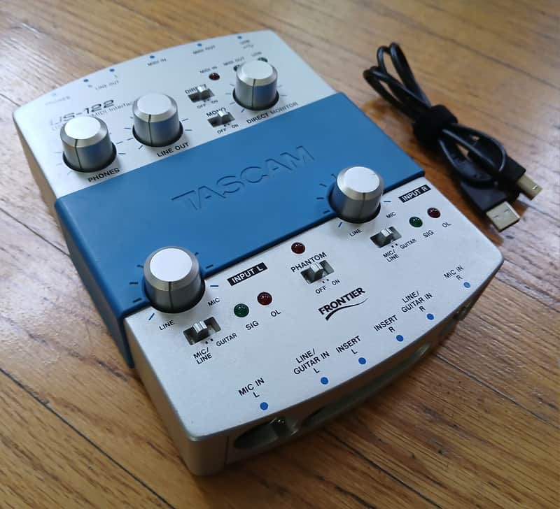 Tascam US-122 USB Audio Interface 2-Channel Recording - USB/MIDI Cables image 1