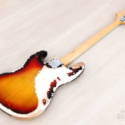 1969 Fender Jazz Bass Sunburst Faux Burst Vintage Bass w/ Case image 14