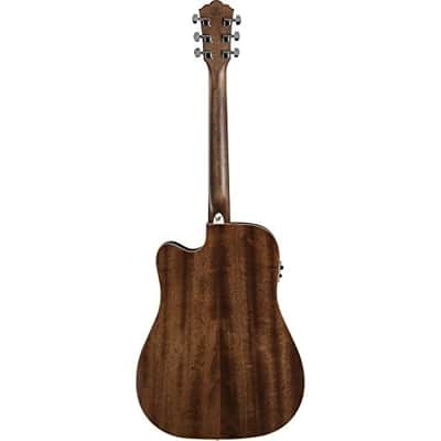 Washburn Heritage 10 Series Dreadnought Cutaway Acoustic Electric Guitar, Natural (HD10SCE-O-U) image 6