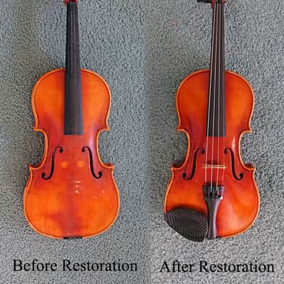RESTORED KARL HOFNER 3/4 TRADE VIOLIN MADE IN BUBENREUTH GERMANY WITH SOFT CASE, BOW & SHOULDER REST imagen 17