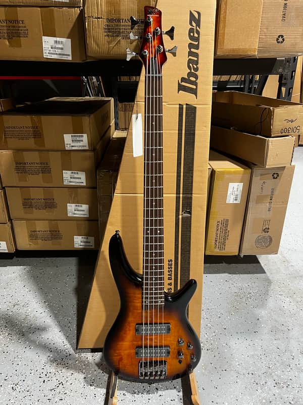 Ibanez Standard SR405E 5-string Bass Guitar - Dragon Eye Burst image 1