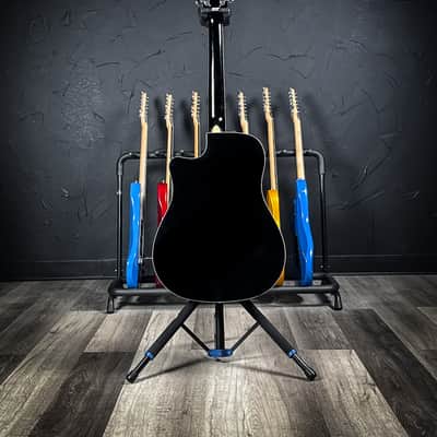 Fender FA-125CE Dreadnought Acoustic/Electric Guitar - Black image 7