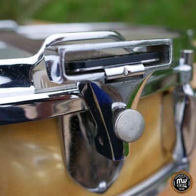 Sonor Teardrop D422 D421 Snare 14" x 4,5" 6-ply Gold Satin Flame Vintage Mid 60s image 19