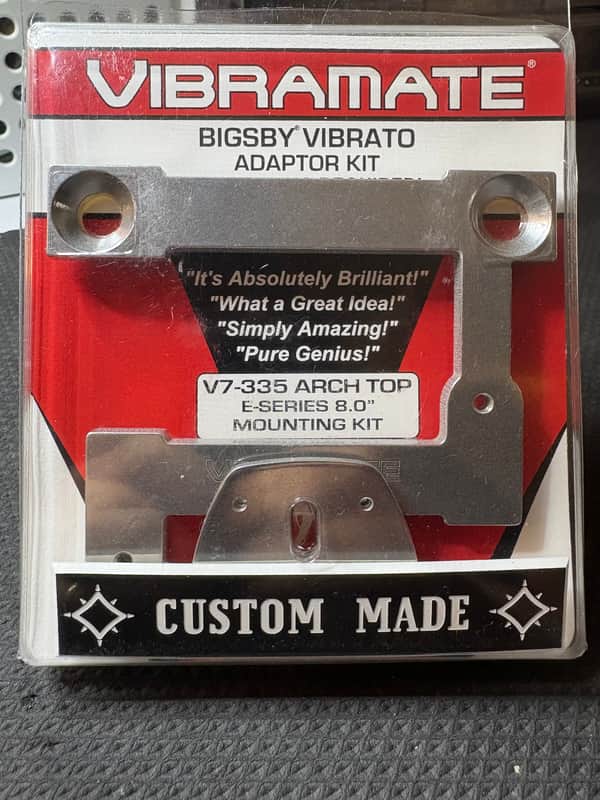 Vibramate V7-335-G-C V7 Archtop Adapter Kit for Bigsby B7 2010s - Stainless Steel image 1