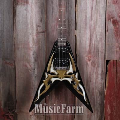BC Rich KKV Kerry King Flying V Solid Body Electric Guitar Tribal Flame Graphics image 1