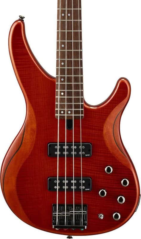 Yamaha TRBX604FM 4-String Bass Guitar, Rosewood Fingerboard, Caramel Brown image 1
