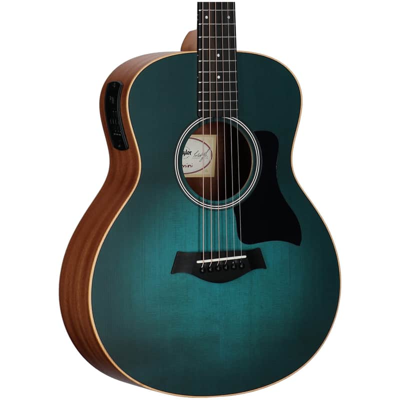 Taylor GS Mini-e Special Edition Mini Grand Symphony Acoustic-Electric Guitar (with Gig Bag), Blue Burst image 1