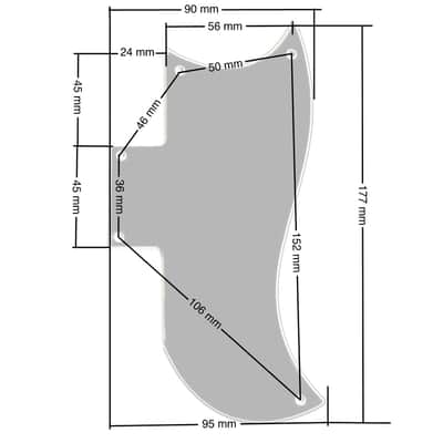 Golpeador Pickguard Allparts PG-9801-033 Small para SG image 2