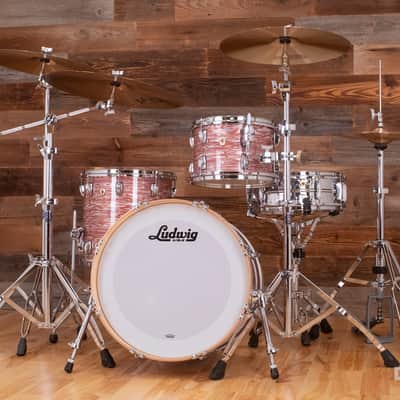 LUDWIG CLASSIC MAPLE 3 PIECE FAB DRUM KIT, VINTAGE PINK OYSTER image 7