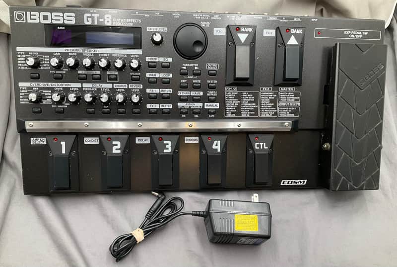 Boss GT-8 Multi-Effect Unit 2004 - 2008 - Black W/ power supply image 1