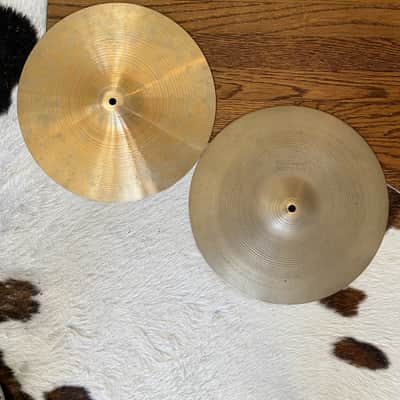Zildjian 14" A. Zildjian '70s Stamp New Beat Hi-Hat Cymbals (Pair) 1970s - Traditional image 11