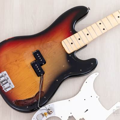 1973 Fender Precision Bass Sunburst Vintage Bass, Lightweight w/ "A" 1 1/2" Nut & Case image 23