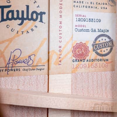 2023 Taylor Custom Grand Auditorium Acoustic Electric Guitar w/ Bearclaw Spruce, Flame Maple & Flame Koa Armrest image 6