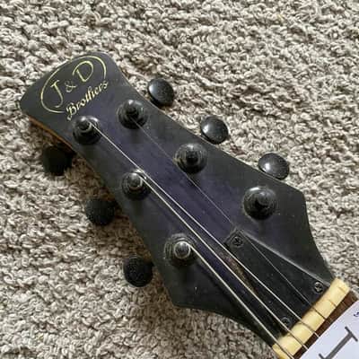 J&D Black Electric Guitar, Solid Mahogany Body, Maple Neck, 24 Frets Rosewood Fingerboard image 5