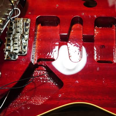 Rare Fender Japan Stratocaster Thinline ST/HO/2H 2012  Cherry Semi-Hollow F-Hole MIJ image 24