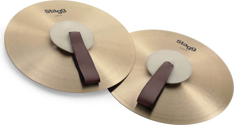 Stagg Pair Of 14" Marching / Concert Cymbals - Orchestral Crash Mash14 image 1