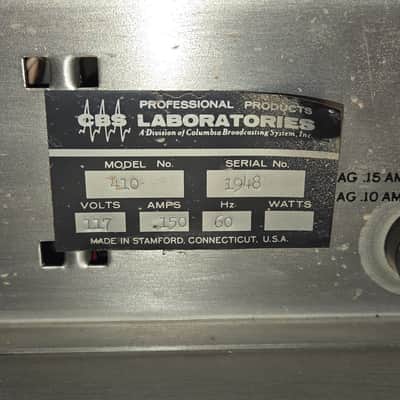 CBS Laboratories FM Volumax 410 RECAPPED vintage discrete compressor limiter w/ transformers imagen 5