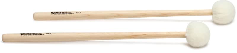 Innovative Percussion GT-1 General Timpani Mallets - Soft - Tapered Handle (5-pack) Bundle