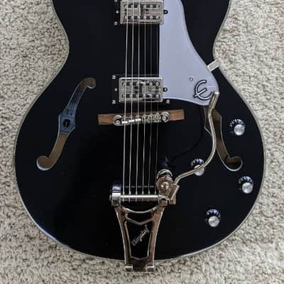 Epiphone Emperor Swingster Semi Hollow Guitar w/Bigsby, Black Aged Gloss image 1