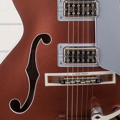 Gretsch G6118T Players Edition Anniversary Hollowbody Electric Guitar, Rosewood Fingerboard, Two-Tone Copper Metallic/Sahara Metallic image 12