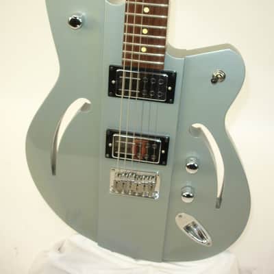 Reverend Airsonic HB Electric Guitar, Metallic Silver Freeze image 2