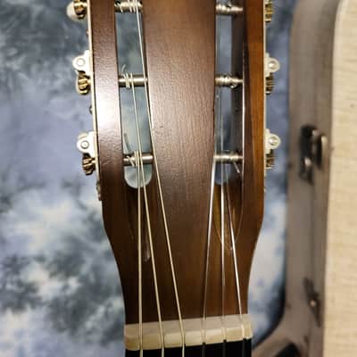 Vintage 1967 Silvertone Classical Guitar Model 660 Kay Built Natural New Strings Original Hard Shell Case image 7