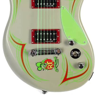Rat Fink Lace Music Ed Roth Electric Guitar Green W/ Soft Case image 3