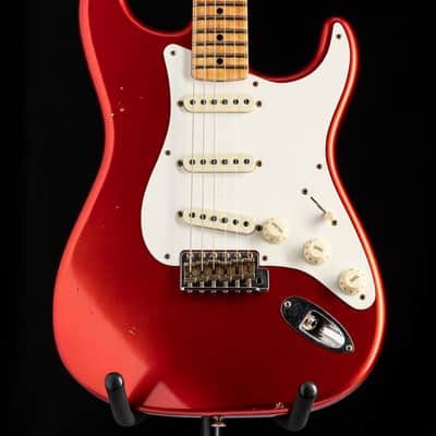 Fender Custom Shop '56 Stratocaster Journeyman Super Faded/Aged Candy Apple Red image 2
