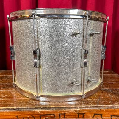 1970s Ludwig 12x17 Tenor Drum Silver Sparkle image 2