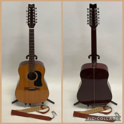 Washburn D12-12N 12-String Acoustic Guitar & Hard Case ***NECK CRACKED*** image 2