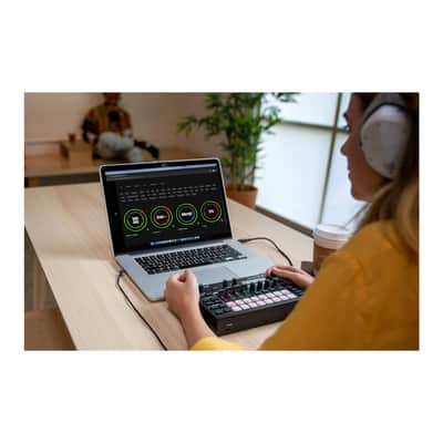 Roland MC-101 Compact Portable Four-Track Music Production Workstation 16 RGB Pads 64 Clips Groovebox with ZEN-Core Synthesis System, Built-In Effects, and Hands-On Controls image 7