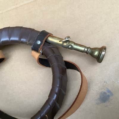 Vintage  FÜRST Fuerst PLESS Jagdhorn leater Ledergurt Jagd hunting Horn Germany image 7