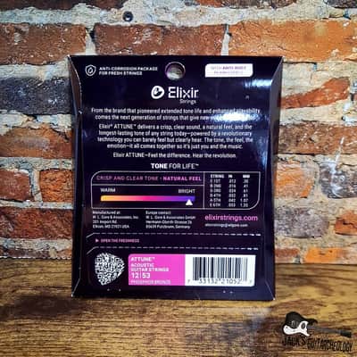 Elixir Attune | (12-53) Light Phosphor Bronze Acoustic Guitar Strings image 2