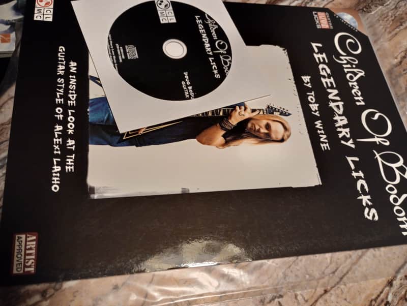 Children of Bodom Cherry Lane New! Legendary Licks by Toby Wine with CD! 2010 - Black image 1
