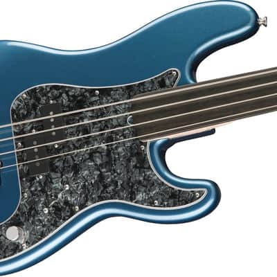 Fender Tony Franklin Signature Fretless 4-String Precision Bass Guitar, Ebony Fingerboard, Lake Placid Blue image 12