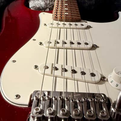 2016 Fender American Standard Stratocaster - Bordeaux Metallic (w/ Suhr V63+ and Vegatrem) image 5