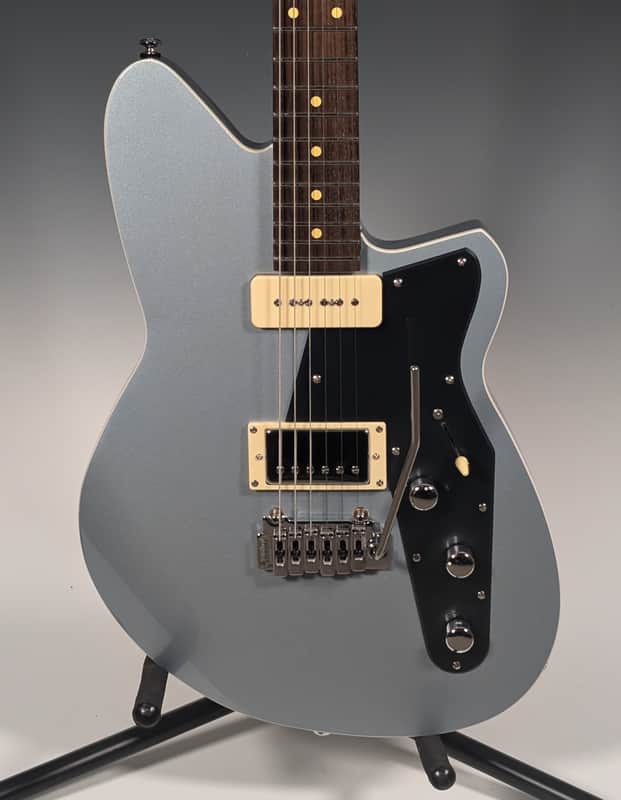 Reverend Double Agent W Electric Guitar, Metallic Silver Freeze