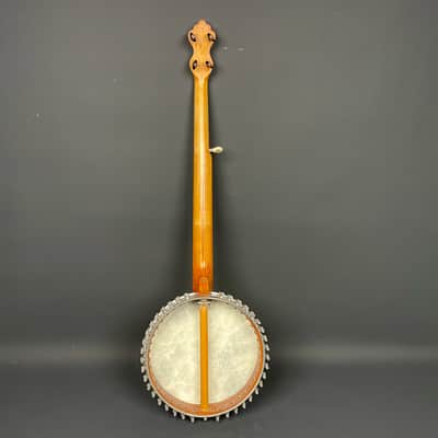 Vintage Open-Back 5-String Banjo c. 1920s-1940s Unbranded w/ Star Inlay & Gig Bag image 5