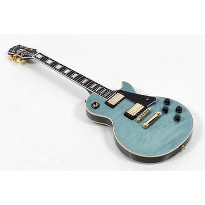 Epiphone Les Paul Custom Quilt Guitar Center-Exclusive Electric Guitar - Regular Ocean Blue image 1